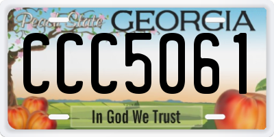GA license plate CCC5061