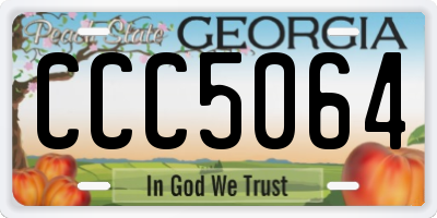 GA license plate CCC5064