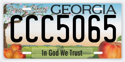 GA license plate CCC5065
