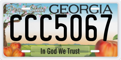 GA license plate CCC5067