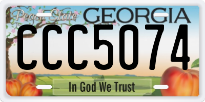 GA license plate CCC5074