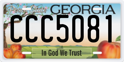 GA license plate CCC5081