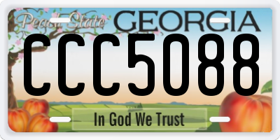 GA license plate CCC5088