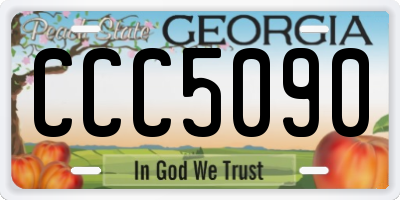 GA license plate CCC5090