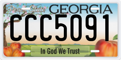 GA license plate CCC5091
