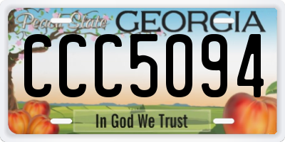 GA license plate CCC5094