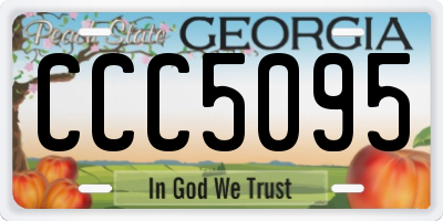 GA license plate CCC5095