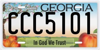 GA license plate CCC5101