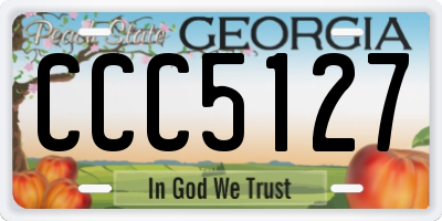 GA license plate CCC5127