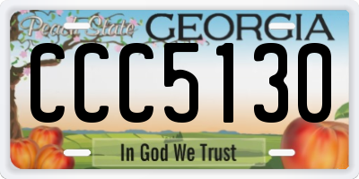 GA license plate CCC5130