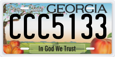 GA license plate CCC5133