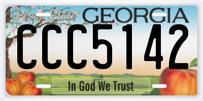 GA license plate CCC5142