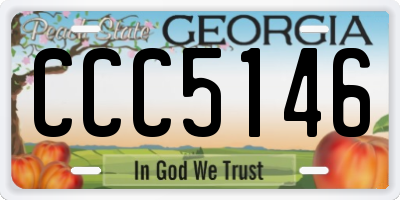 GA license plate CCC5146