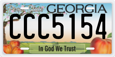 GA license plate CCC5154