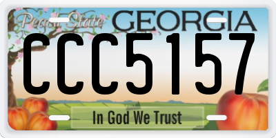 GA license plate CCC5157