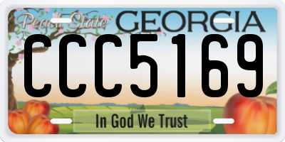GA license plate CCC5169