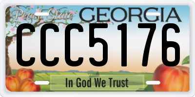 GA license plate CCC5176