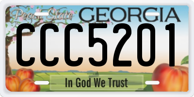 GA license plate CCC5201