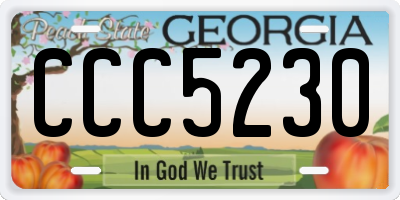 GA license plate CCC5230