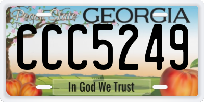 GA license plate CCC5249