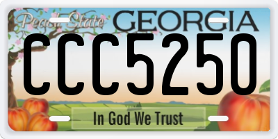 GA license plate CCC5250