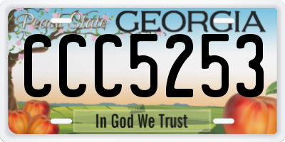 GA license plate CCC5253