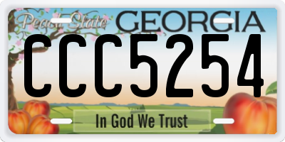 GA license plate CCC5254