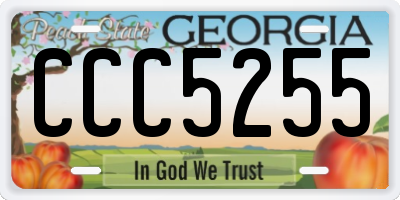 GA license plate CCC5255