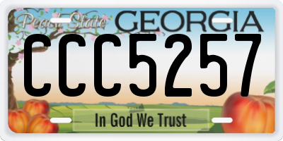 GA license plate CCC5257