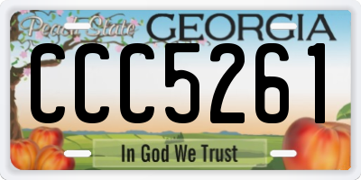 GA license plate CCC5261