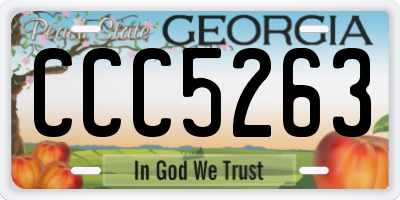 GA license plate CCC5263