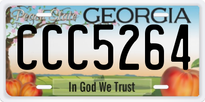 GA license plate CCC5264