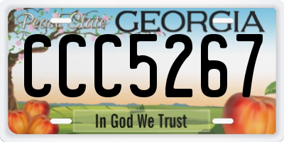GA license plate CCC5267