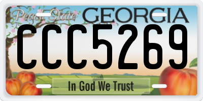 GA license plate CCC5269