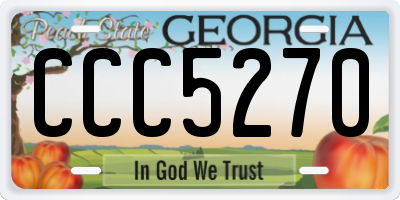 GA license plate CCC5270