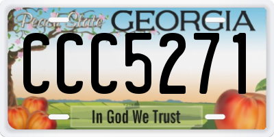 GA license plate CCC5271
