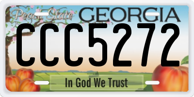 GA license plate CCC5272