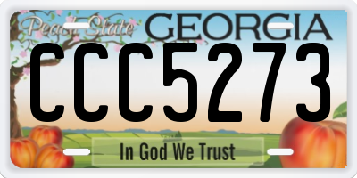 GA license plate CCC5273