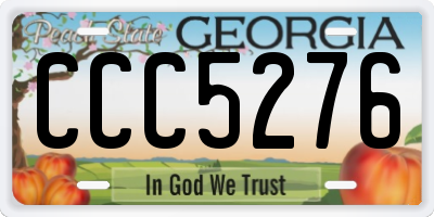 GA license plate CCC5276