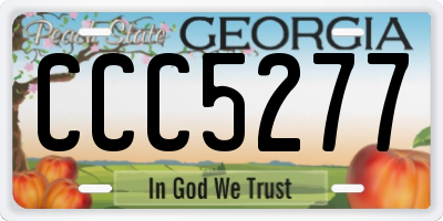 GA license plate CCC5277