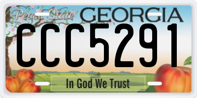 GA license plate CCC5291