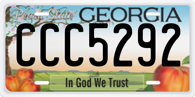 GA license plate CCC5292