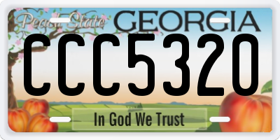 GA license plate CCC5320