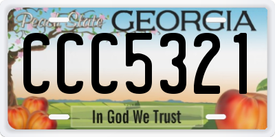 GA license plate CCC5321