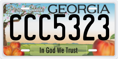 GA license plate CCC5323