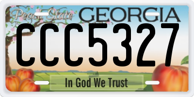 GA license plate CCC5327