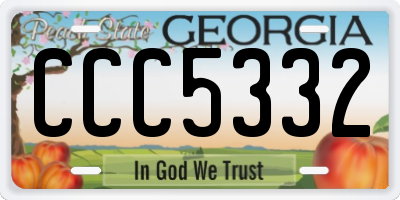 GA license plate CCC5332
