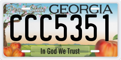 GA license plate CCC5351