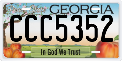 GA license plate CCC5352