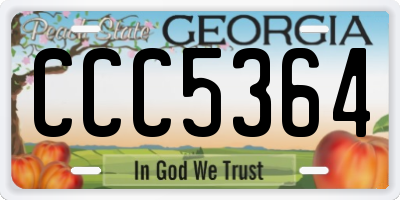 GA license plate CCC5364